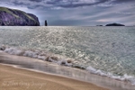 Sandwood bay beach sea stack
