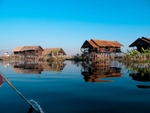 Stilt houses on Inlay Lake