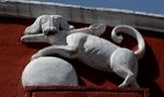 Façade gable relief, Dominican dog