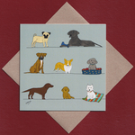 Lots of dogs greetings card