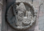 Façade portal, left spandrel roundel