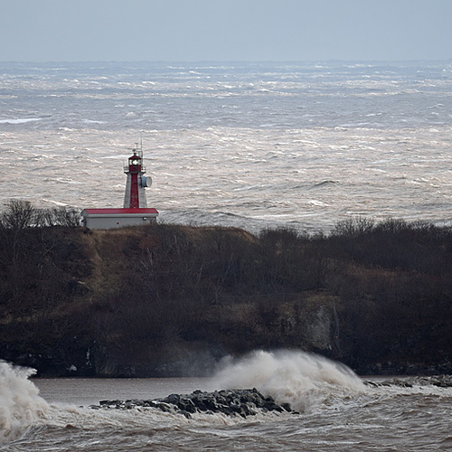 Partridge Island Saint John New Brunwick Canada Lighthouse Breakwater