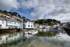 No stock PO01 - Polperro Greetings Card - River Pol Reflections