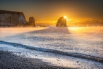 z4238 Arctic Sea Smoke Sunrise, Freshwater Bay