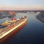 Carnival Pride Cruise Ships Saint John Harbor New Brunswick Canada