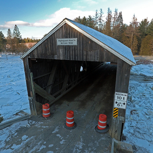 Digdeguash Covered Bridge #4 / McCann Bridge built in 1938 and spans the Digdeguash river @ a Length of 26.2m (86').…