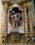 Santo Domingo, nave La Pasión altar, lower left sculpture