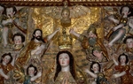 La Asunción, extant high altar relief, Assumption of Mary, detail