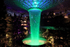 Rain Vortex illuminated green, Jewel Changi Airport, Singapore