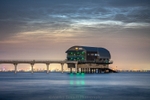 ab633 Noctilucent clouds at Bembridge lifeboat station