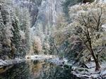 Merced River and Fall Snow