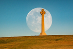 z3610 Moonrise over Tennyson Down