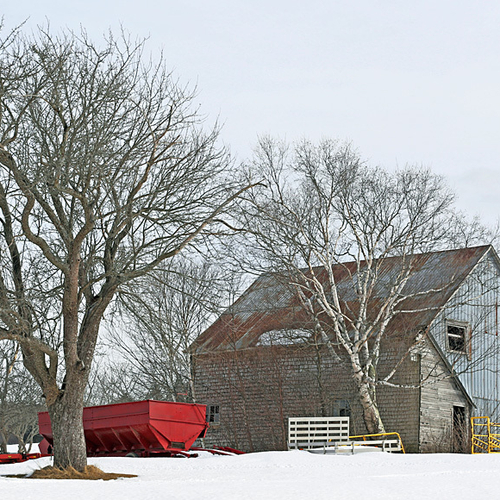 An Old Barn along Belleisle Bay in rural, Kings County, NB, Canada.