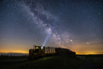 Milky Way over Sky Train at Lough Boora