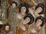 La Asunción, extant high altar relief, Assumption of Mary, detail