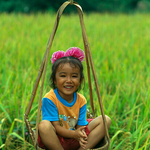 Child in basket, Guilin,  China