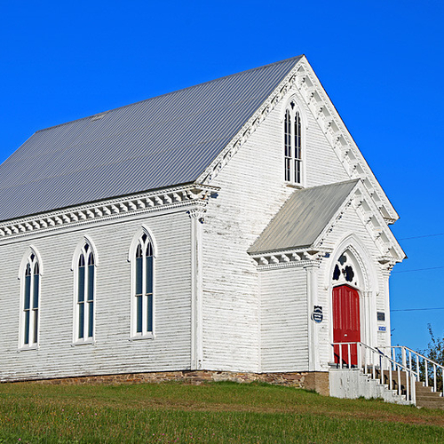 The Central Hampstead Baptist Church in Central Hampstead near Gagetown, New Brunswick ~ circa 1867.
