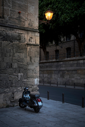 Vespa at night, Palermo, Sicily, Italy