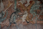 Santa María, N wall mural, Damnation, devils torturing sinners, detail