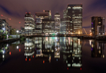 Canary Wharf reflections in Blackwall Basin (2)