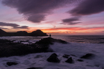 Sunset at Giants Causeway