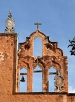 San Juan Bautista, façade, right espadaña