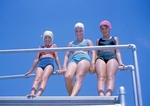 1960s bathing suits and caps
