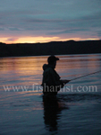 Sunset Taupo Fisherman.