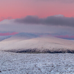 Belt of Venus over Lugnaquilla Massif, Wicklow Mountains
