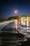 z3688 Saturn Jupiter and the Moon, Shanklin Beach