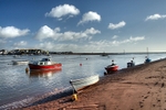 Red Boat on Shaldon Beach