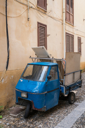 Repaired - A Piaggio Ape, Palermo, Sicily, Italy