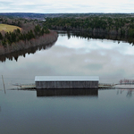 Starkey Covered Bridge Long Creek Codys Spring Flood 2018 NB Canada