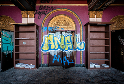 Agudas Achim Synagogue (Chicago,IL) | Vandalized Sanctuary Entrance