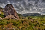 Lewisian rock, Strath Dionard, Lairg with Foinaven in the distance