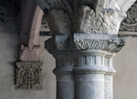 Lower cloister walk, arch capitals