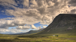 Lagangarbh cottage and Buachaille Etive Mor, Glencoe, Scotland.