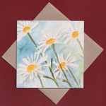 White daisies greetings card