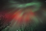 Extraordinary Aurora Borealis with rare red 'Corona'