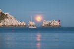ab492 Summer Moonset at the Needles