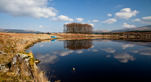 Kirriereoch Loch, Galloway. A beautiful blue morning in southern Scotland.