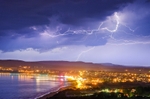 z1977 Lightning over Sandown Bay