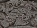 Porciúncula portal, archivolt detail, eagle
