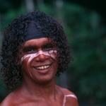 Aboriginal man smiling, Queensland, Australia