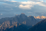 Alpine peaks at sunset