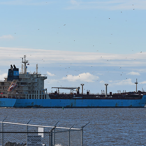 The Chemical/Oil Tanker Maersk Katalin leaves the Port of Saint John New Brunswick Canada on 03/19/2016