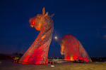 The Moon over The Kelpies