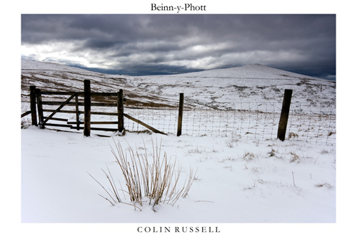 Beinn-y-Phott covered in February snow as viewed from the aptly named Snaefell 'Snow Mountain'.