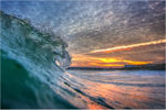 w042 Sandown Bay Sunset Surf