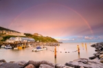 z2302 Rainbow over Ventnor Harbour